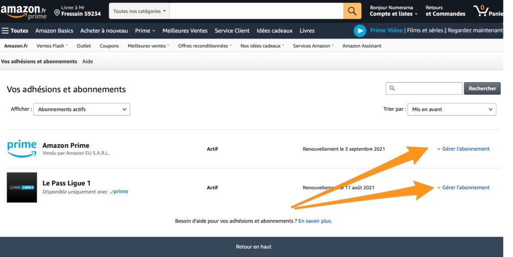 Comment s'abonner à Amazon pour regarder le foot // Source : Capture d'écran Comment s'abonner à Amazon pour regarder le foot // Source : Capture d'écran