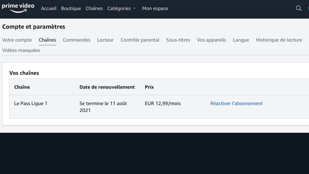 Comment s'abonner à Amazon pour regarder le foot // Source : Capture d'écran Comment s'abonner à Amazon pour regarder le foot // Source : Capture d'écran
