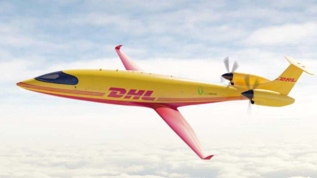 Les batteries de l'avion électrique Alice peuvent être rechargées en 30 minutes. // Source : DHL / Eviation