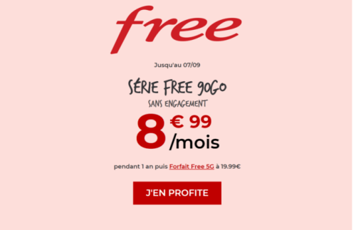 Détails du forfait 90 Go à 8,99 euros par mois // Source : Free.