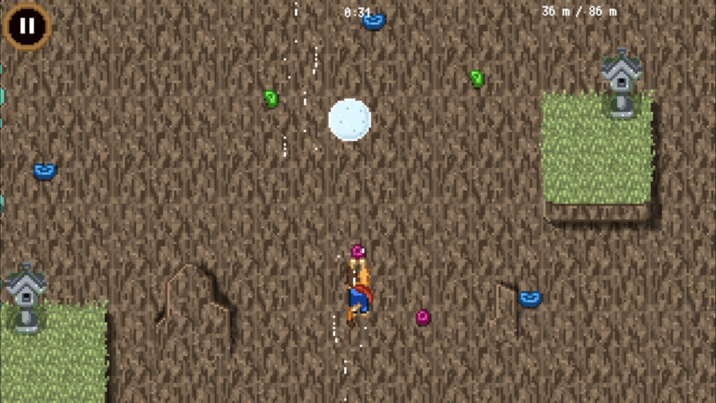 Prise d'écran du mini-jeu de l'escalade