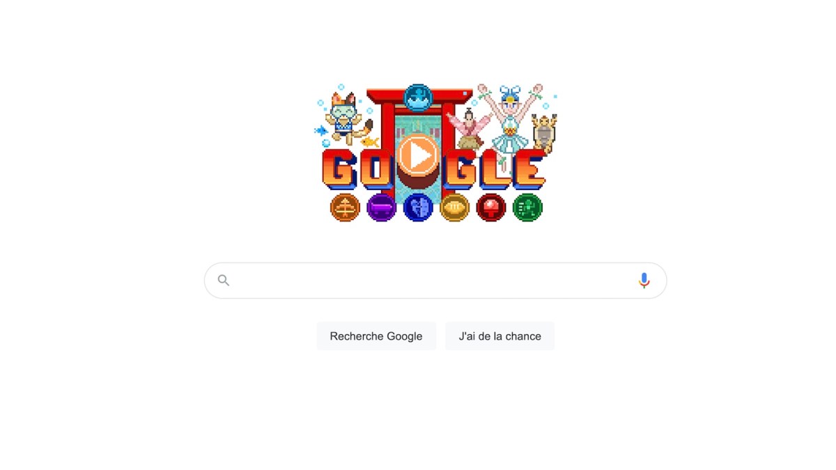 Le Doodle de Google sur l'Ile des Champions // Source : Google