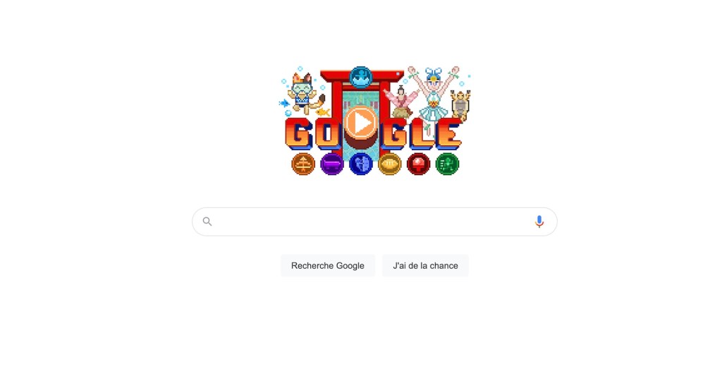 Le Doodle de Google sur l'Ile des Champions // Source : Google