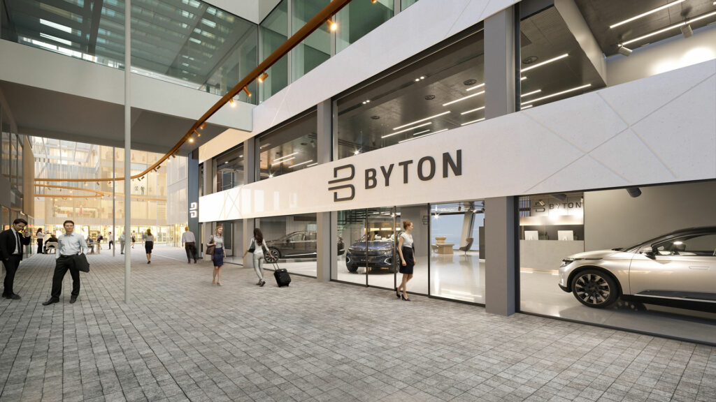 Projet de Byton place à l'aéroport de Zurich // Source : Byton