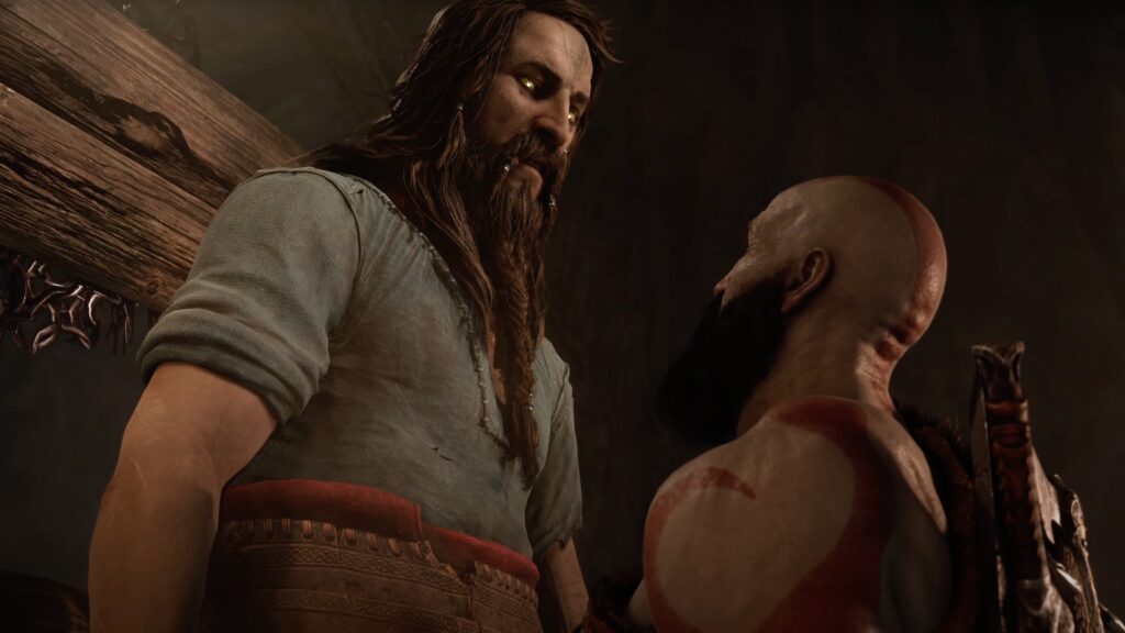 Tyr face à Kratos dans God of War Ragnarok  // Source : Capture d'écran