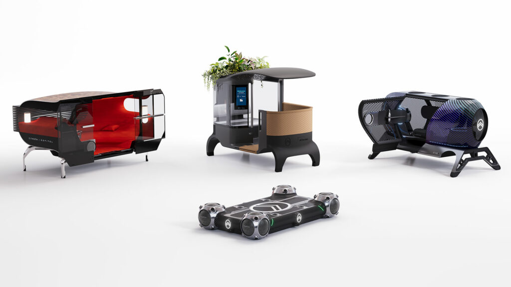 The Citroën Skate + Pods Accor et JC Decaux // Source : Citroën France The Citroën Skate + Pods Accor et JC Decaux // Source : Citroën France