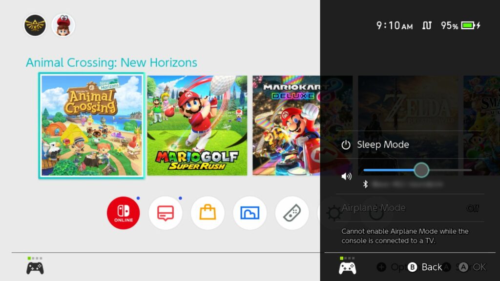 Audio Bluetooth sur Nintendo Switch // Source : Nintendo Audio Bluetooth sur Nintendo Switch // Source : Nintendo