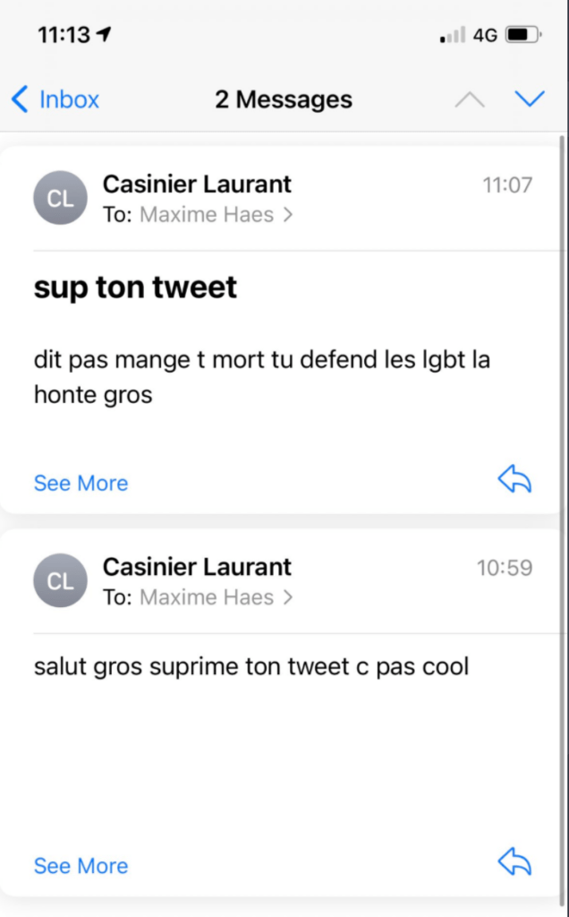 Un échange de mails savoureux // Source : Capture d'écran Numerama