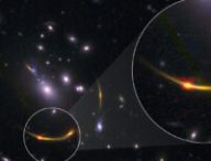 Un amas de galaxies étudié par ALMA. // Source : ALMA (ESO/NAOJ/NRAO)/S. Dagnello (NRAO), STScI, K. Whitaker et al