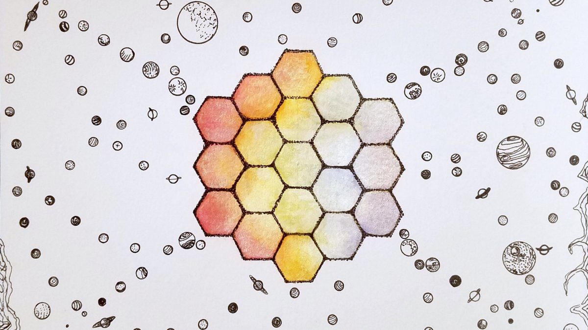 Illustration inspirée par le JWST. // Source : Flickr/CC/Lisa Marie Persaud (image recadrée)