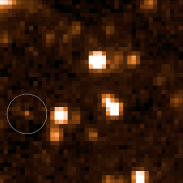 Cette tache sombre est la naine brune « L'Accident ». // Source : NASA/JPL-Caltech/Dan Caselden