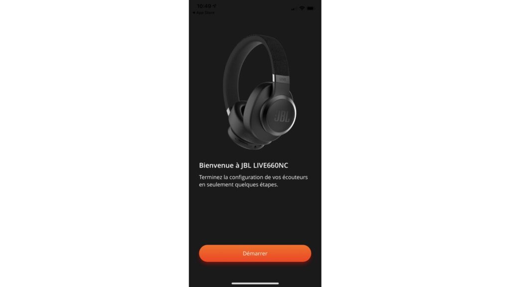 L'application du casque JBL Live 660NC // Source : Maxime Claudel pour Numerama