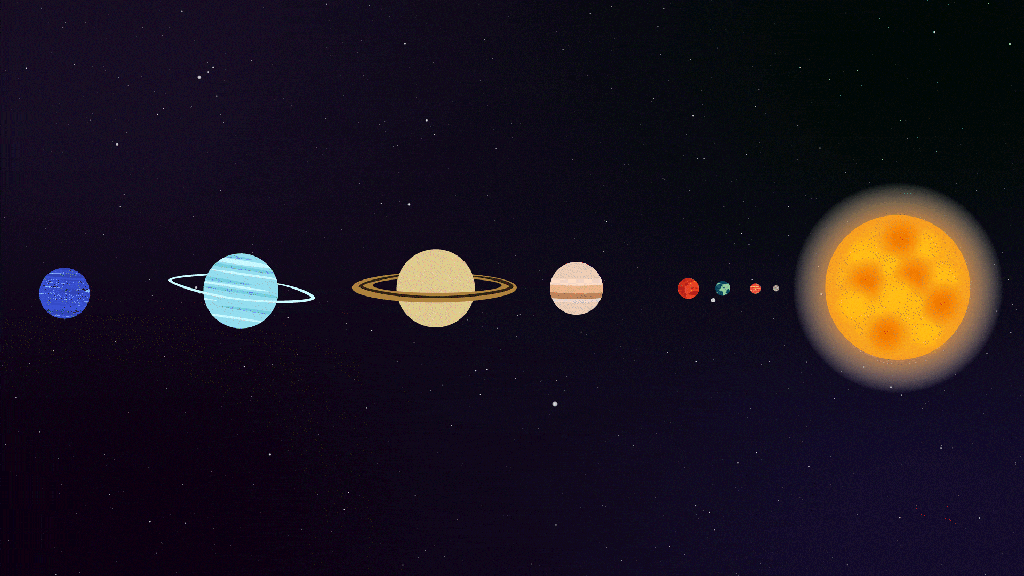 La Lune dans le système solaire. // Source : Nino Barbey pour Numerama