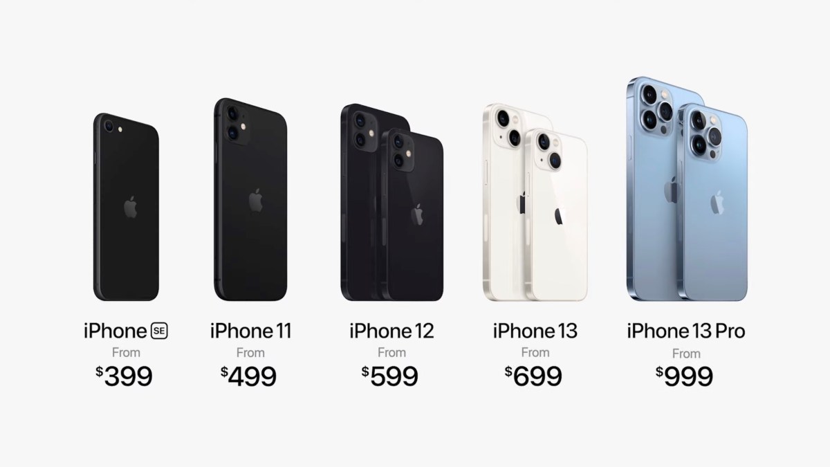 Tous les iPhone vendus fin 2021 // Source : YouTube/Apple