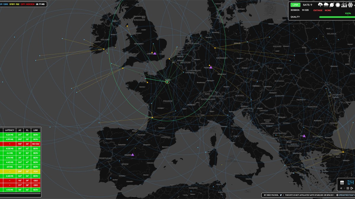 La carte Starlink.sx. // Source : Starlink.sx