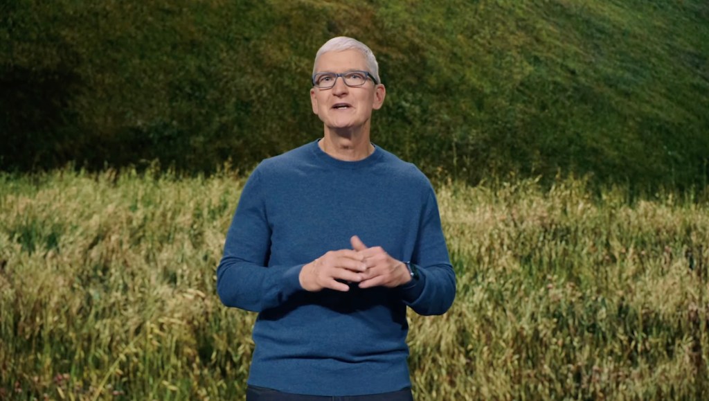 Tim Cook le 14 septembre 2021 // Source : YouTube/Apple