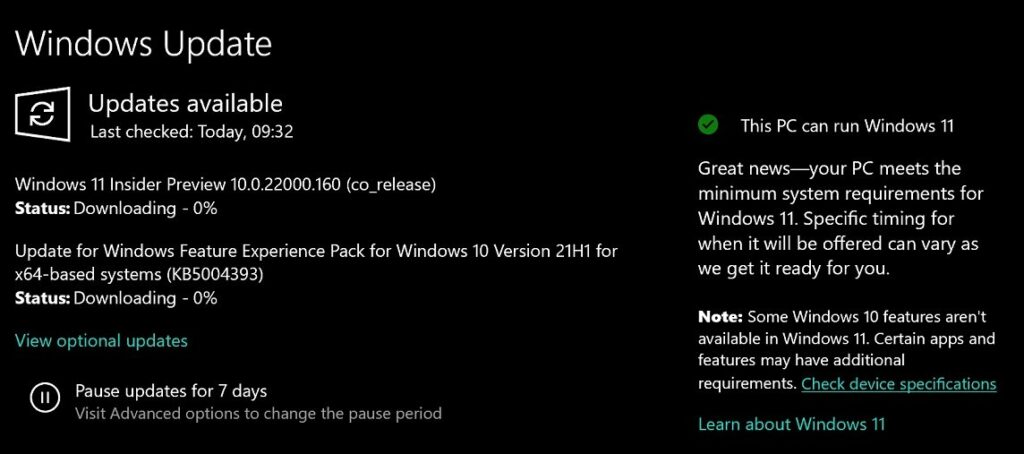 Windows 10 11compatibilité