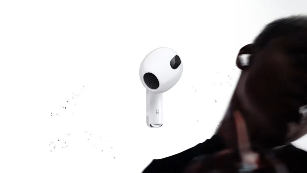 Les nouveaux AirPods // Source : Keynote Apple Les nouveaux AirPods // Source : Keynote Apple