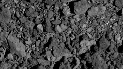 La surface de Bennu. // Source : NASA/Goddard/University of Arizona (photo recadrée)