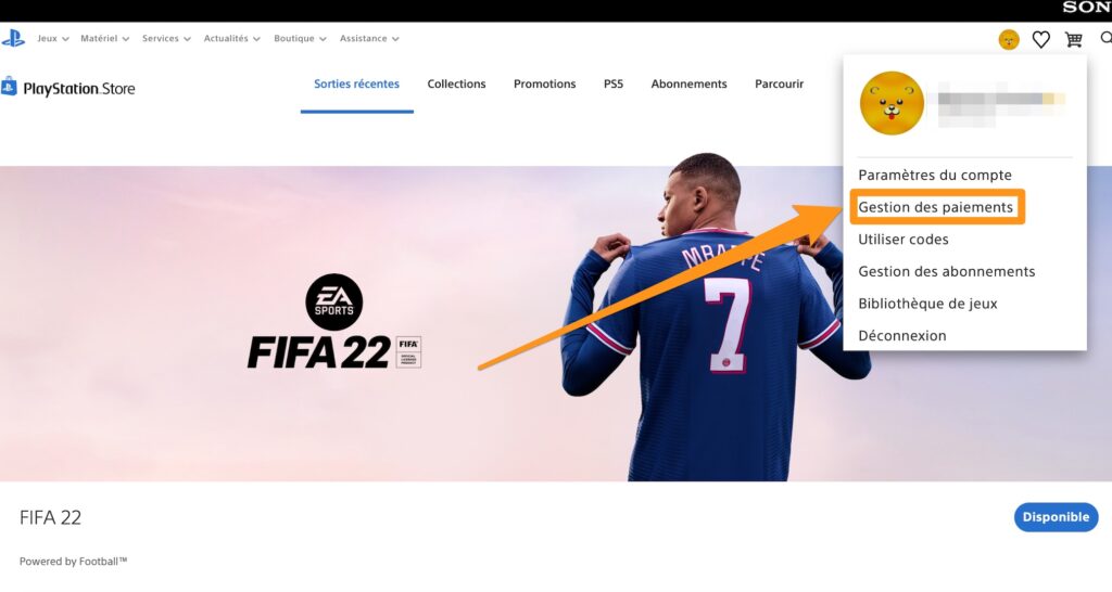 Comment alimenter son porte-monnaie virtuel PlayStation sur PC // Source : Capture d'écran Comment alimenter son porte-monnaie virtuel PlayStation sur PC // Source : Capture d'écran