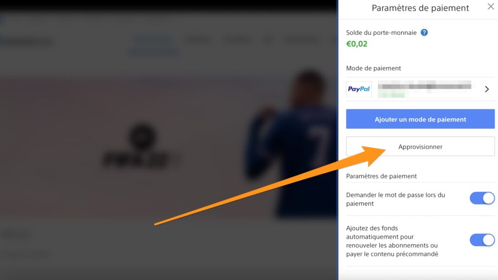 Comment alimenter son porte-monnaie virtuel PlayStation sur PC // Source : Capture d'écran Comment alimenter son porte-monnaie virtuel PlayStation sur PC // Source : Capture d'écran