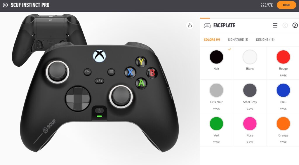 Manette Xbox Instinct Pro par Scuf Gaming // Source : Capture d'écran