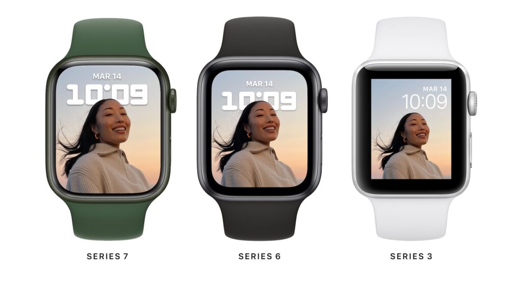 L'écran de l'Apple Watch ne cesse de grandir // Source : Apple L'écran de l'Apple Watch ne cesse de grandir // Source : Apple