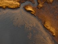 Un lac hypothétique dans le cratère Jezero sur Mars. // Source : Flickr/CC/Kevin Gill (image recadrée)
