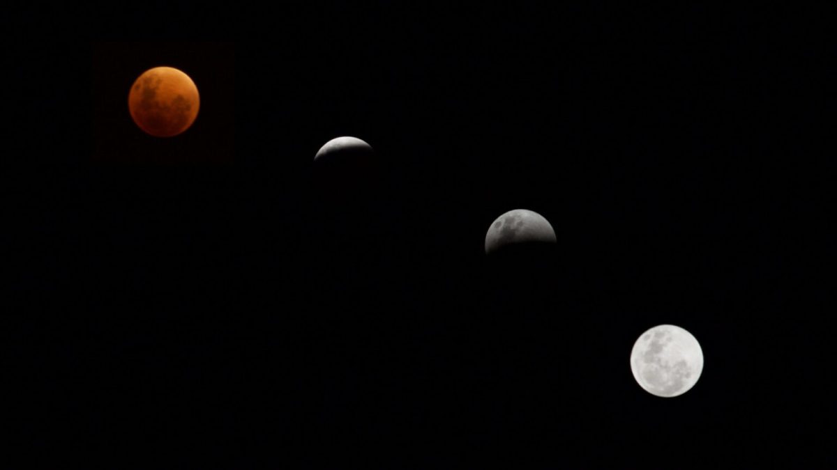 Éclipse de Lune, différentes étapes. // Source : Flickr/CC/Rodrigo Valla (photo recadrée)