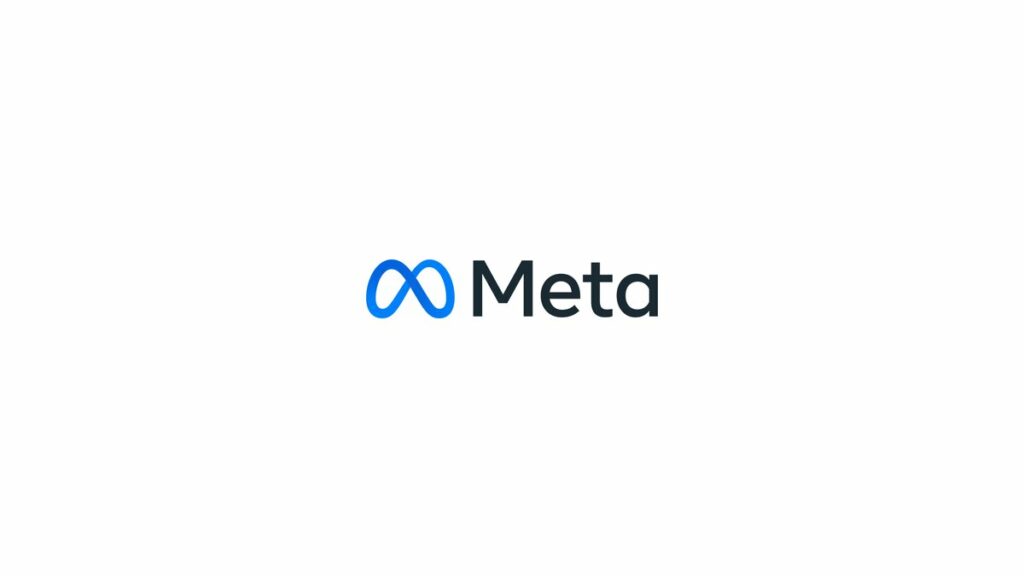 Le nouveau logo de Facebook avec son nouveau nom, Meta Le nouveau logo de Facebook avec son nouveau nom, Meta