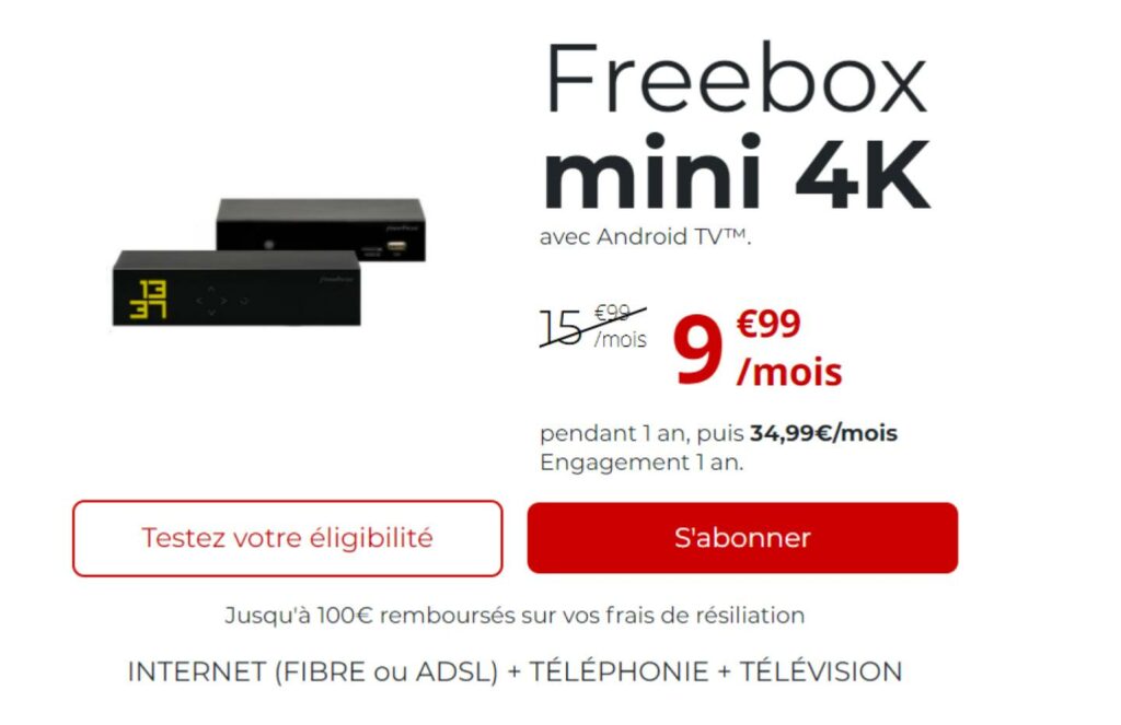 freebox mini 4K offre
