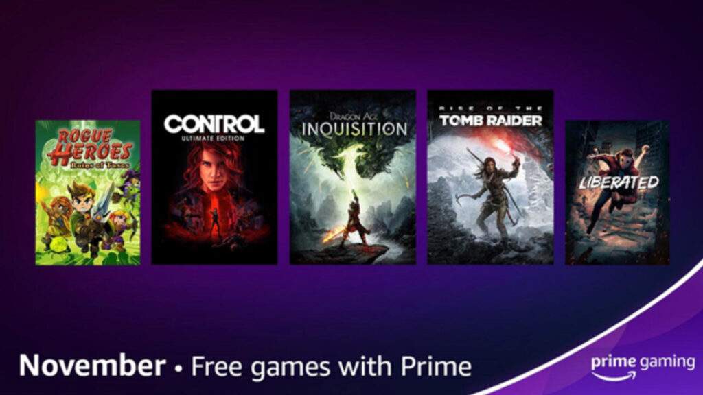 Les jeux offerts par Amazon Prime en octobre 2021 // Source : Amazon Prime