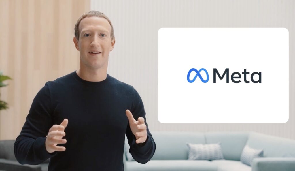 Mark Zuckerberg a transformé Facebook en Meta en octobre 2021. // Source : Capture Meta par Numerama.