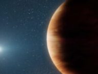 Vue d'artiste de l'exoplanète. // Source : W. M. Keck Observatory/Adam Makarenko