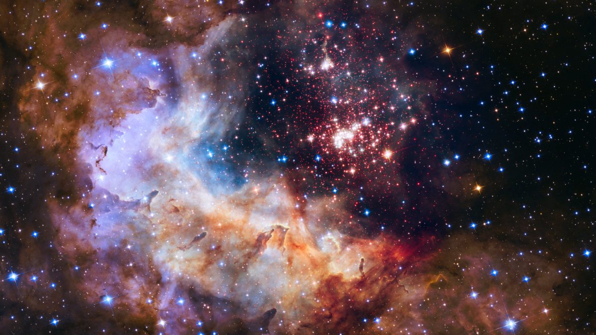 L'amas stellaire Westerlund 2 immortalisé par Hubble. // Source : NASA, ESA, the Hubble Heritage Team (STScI/AURA), A. Nota (ESA/STScI), and the Westerlund 2 Science Team (image recadrée)