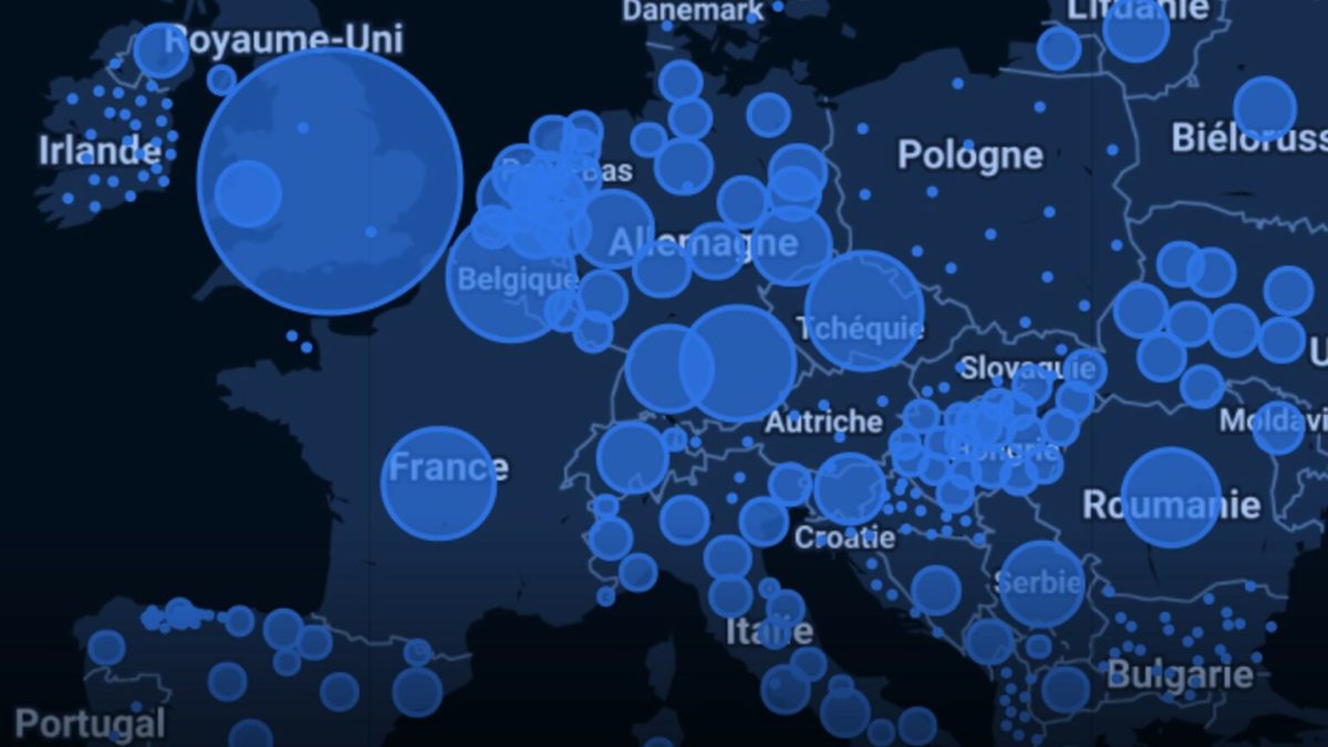 Carte des cas covid début novembre 2021. // Source : Image Google Actualités