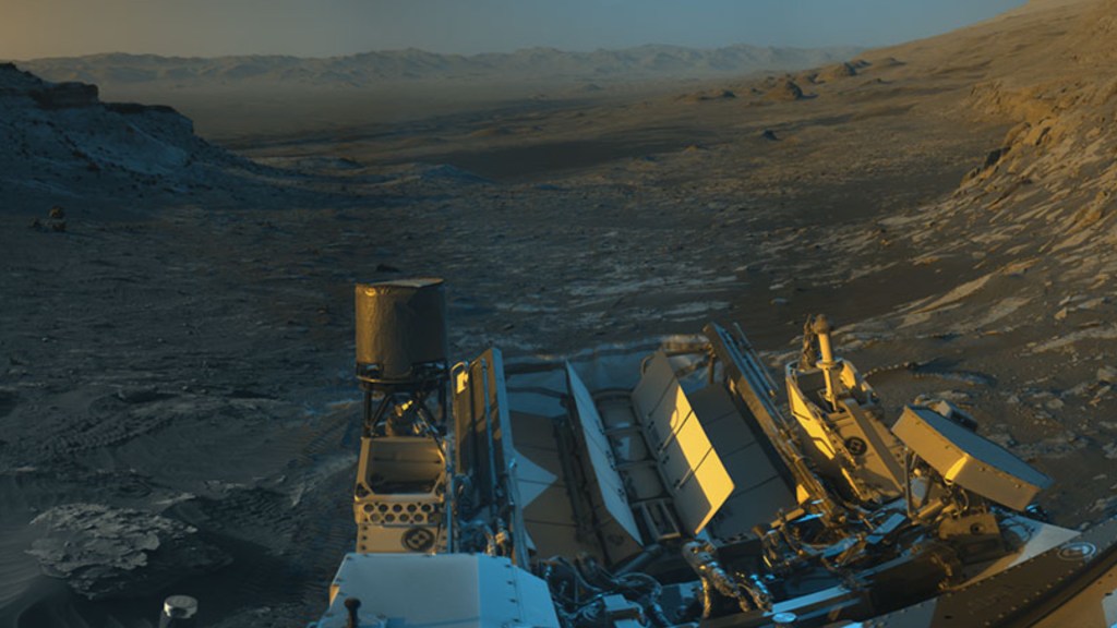 La « carte postale » de Curiosity. // Source : NASA/JPL-Caltech (image recadrée)