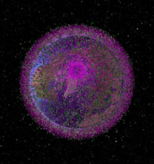 Représentation des débris spatiaux autour de la Terre. // Source : Capture d'écran LeoLabs 16 novembre 2021