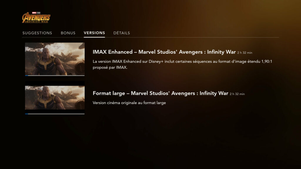 Les deux versions du films restent disponibles sur Disney+ // Source : Capture d'écran Disney+ Les deux versions du films restent disponibles sur Disney+ // Source : Capture d'écran Disney+