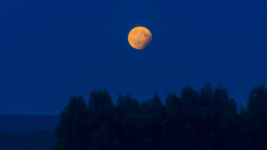 Éclipse partielle de Lune. // Source : Flickr/CC/Jürgen Mangelsdorf (photo recadrée)