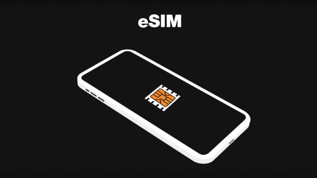 Le eSIM est directement intégré au téléphone ou à un autre apareil // Source : Orange