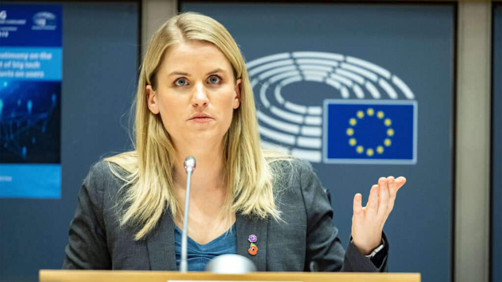 Frances Haugen au Parlement européen // Source : Alexis HAULOT © European Union 2021 - Source : EP