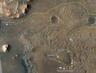 Itinéraire de Perseverance sur Mars. Ingenuity devra suivre le rover jusqu'au delta // Source : Nasa