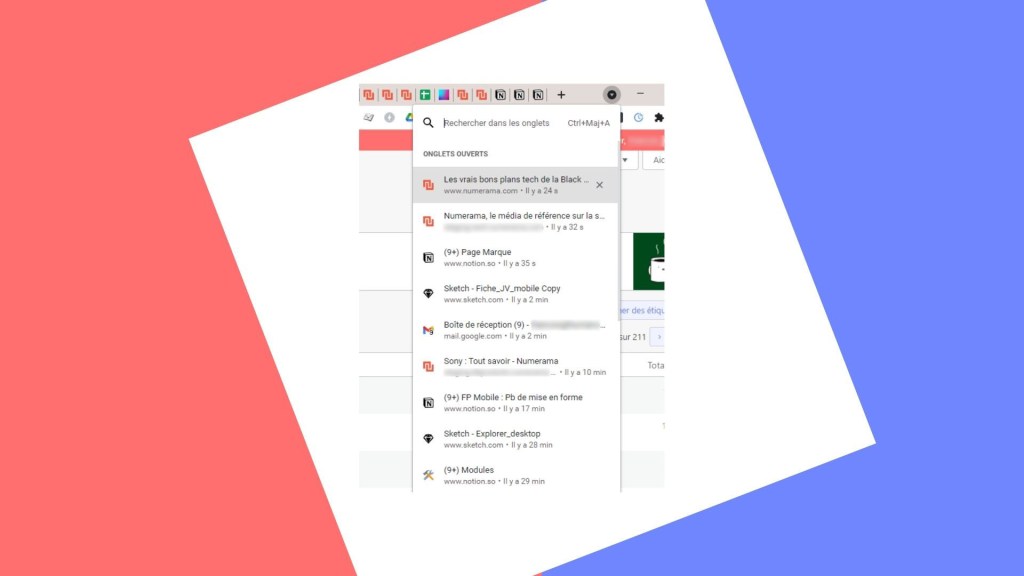 Google Chrome onglets Google Chrome onglets