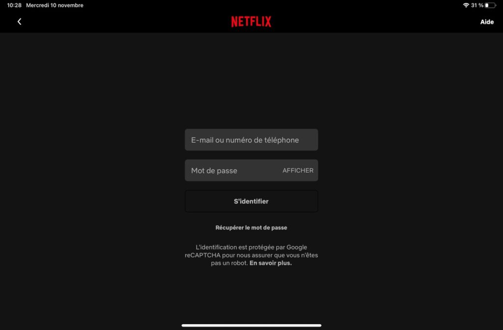 S'abonner à Netflix via iOS // Source : Capture d'écran S'abonner à Netflix via iOS // Source : Capture d'écran