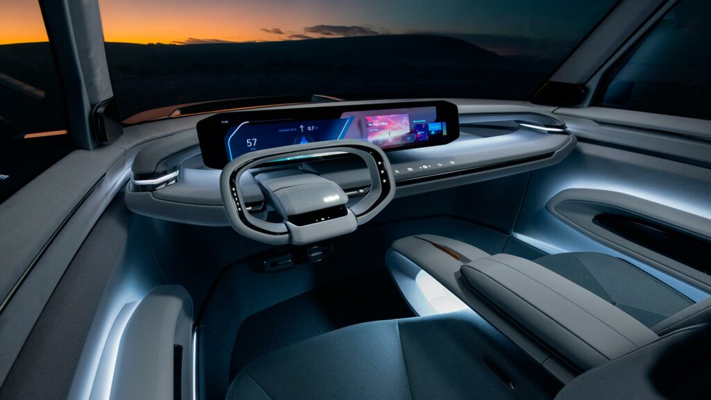Ecran 27" du Kia Concept EV9 // Source : Kia Ecran 27" du Kia Concept EV9 // Source : Kia