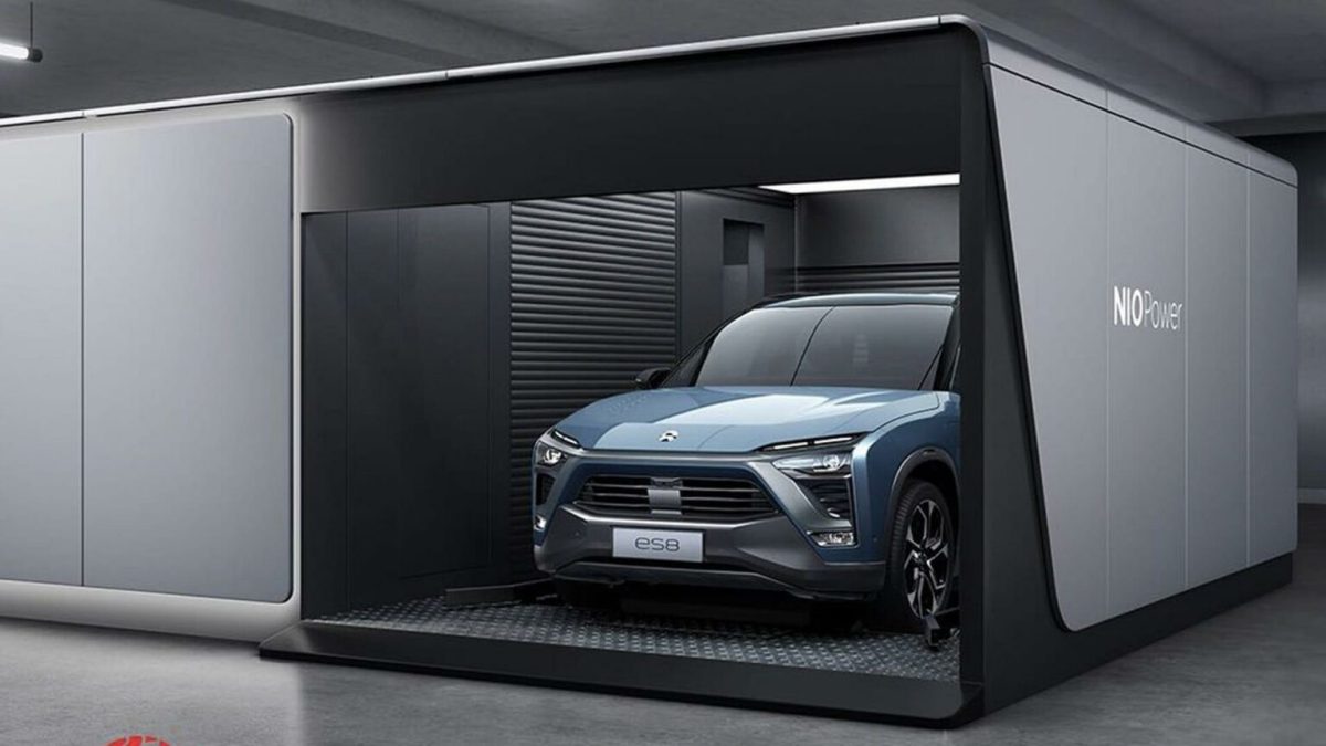 Nio battery swap station // Source : Nio