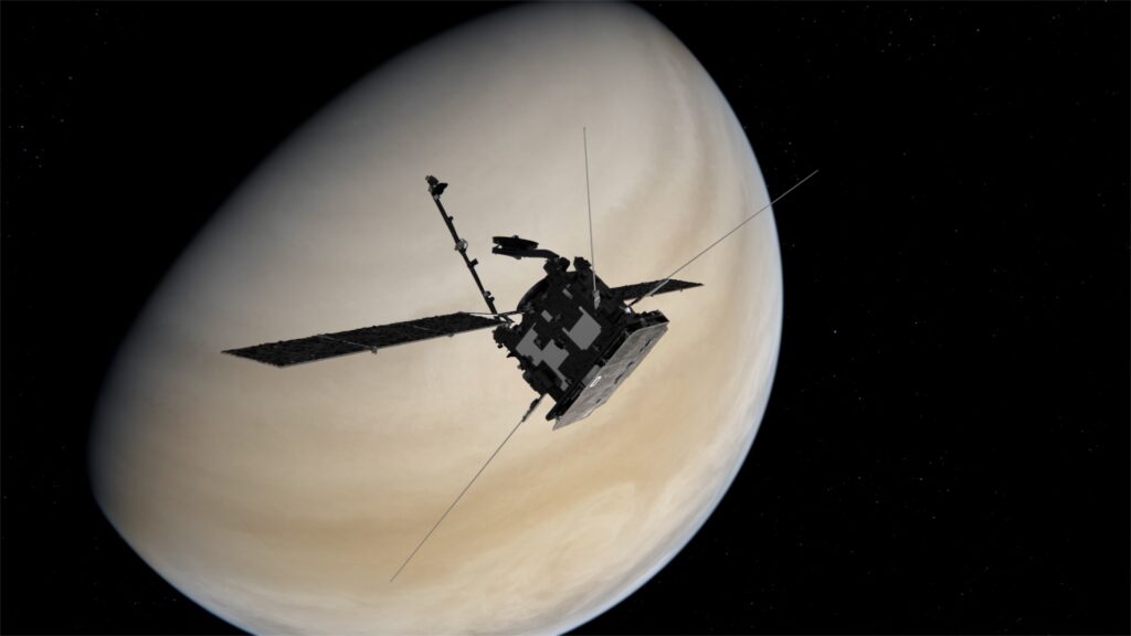Solar Orbiter survolant Vénus. // Source : ESA/ATG medialab