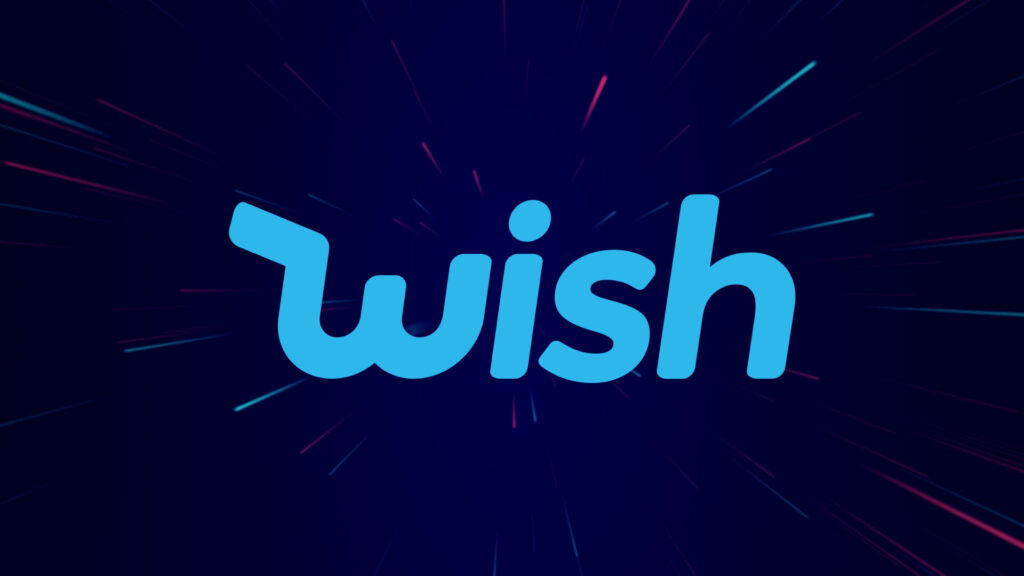 Logo de Wish. // Source : Montage, Nino Barbey pour Numerama, Wikimedia/CC/Wish