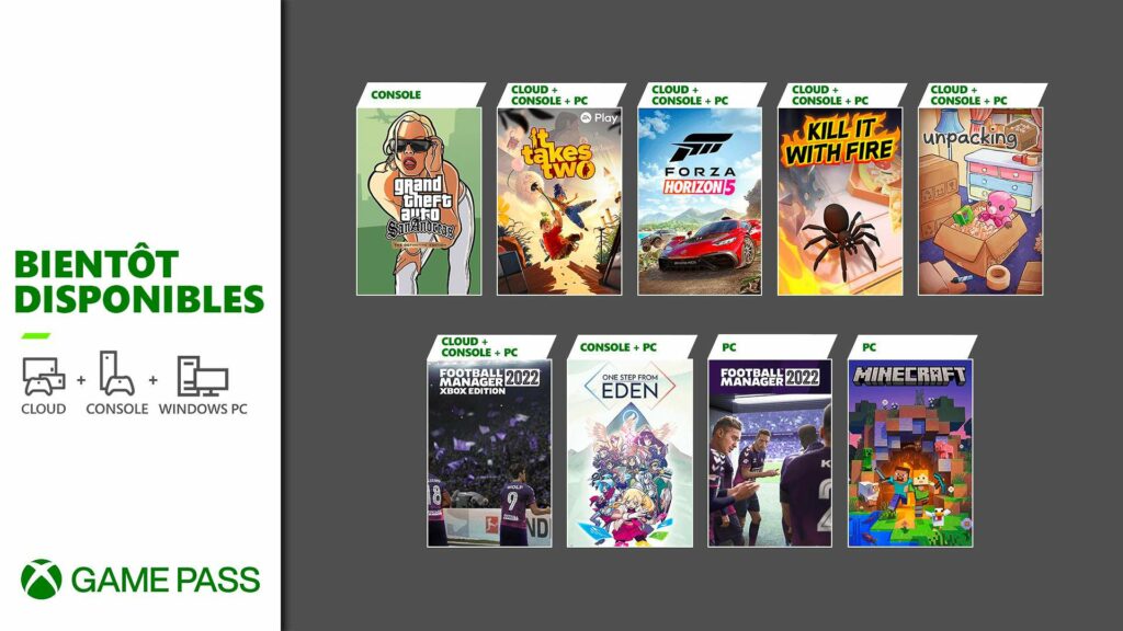 Xbox Game Pass en novembre // Source : Microsoft